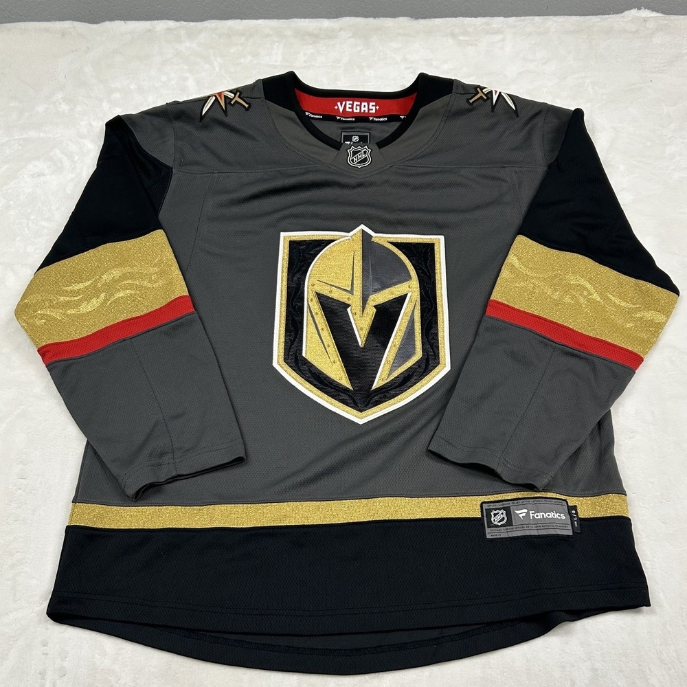 Fanatics NHL Jersey Mens Large Grey Vegas Golden Knights Breakaway Hockey